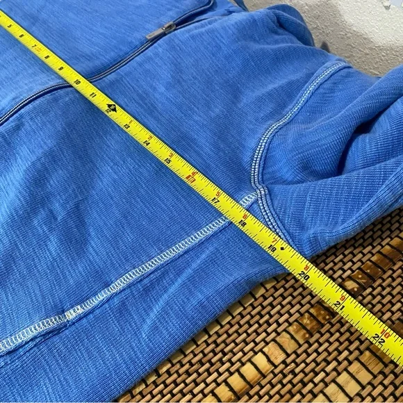 Tommy Bahama Blue Full Zip Hoodie Womens M Pima Cotton Tencel Lyocell - Picture 8 of 9